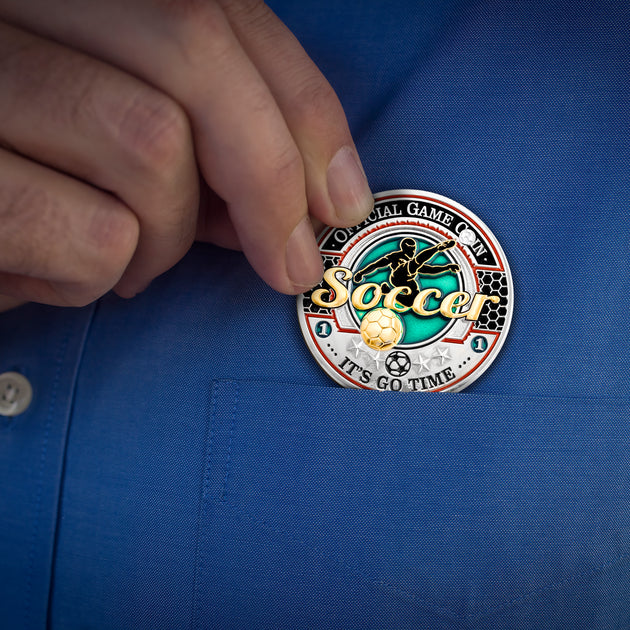 Sports Soccer Official Game Challenge Coin