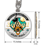 Sports Softball Official Game Key Chain