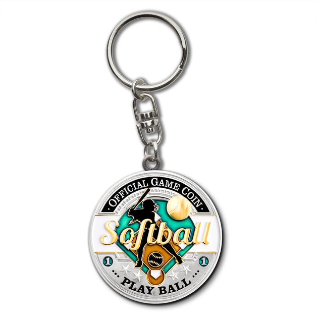 Sports Softball Official Game Key Chain