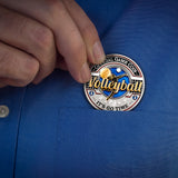 Sports Volleyball - Official Game Challenge Coin Double Tin Set and Bonus Polishing Cloth