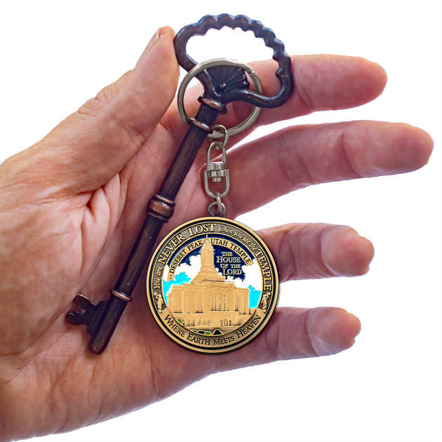 LDS Deseret Peak Temple Key Chain