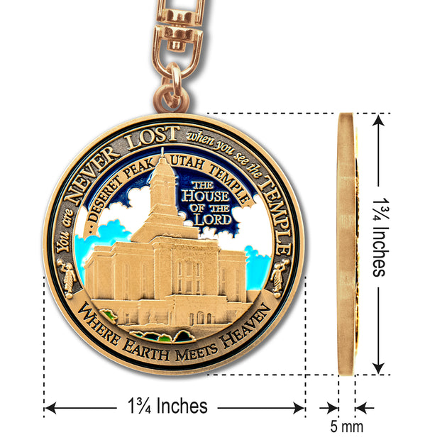 LDS Deseret Peak Temple Key Chain