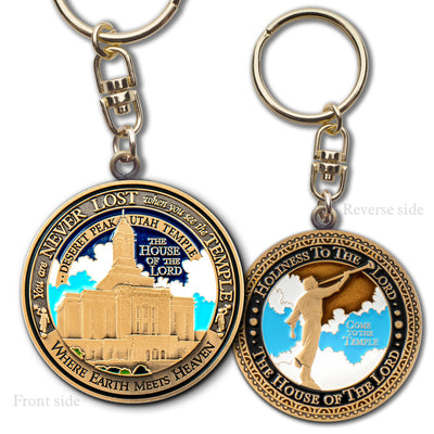 LDS Deseret Peak Temple Key Chain