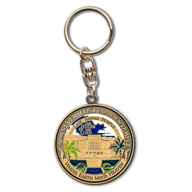 Lāʻie Hawaii LDS Temple Key Chain