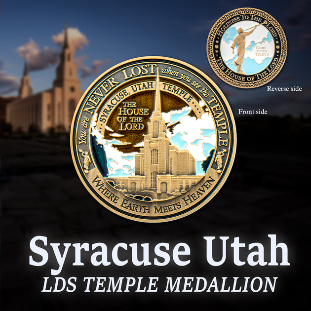 Syracuse Utah LDS Temple Medallion - Tin Gift Box