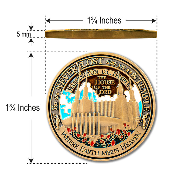 Washington DC LDS Temple Medallion - Tin Gift Set