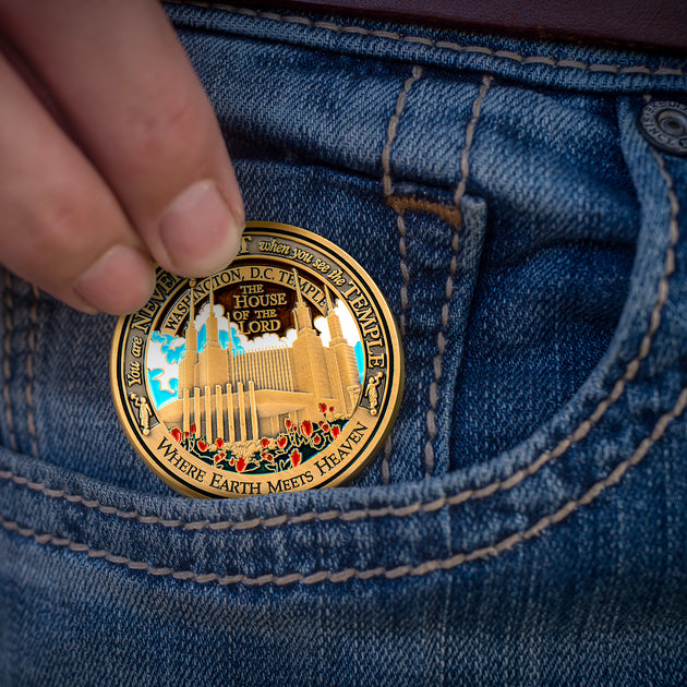 Washington DC LDS Temple Medallion - Tin Gift Set
