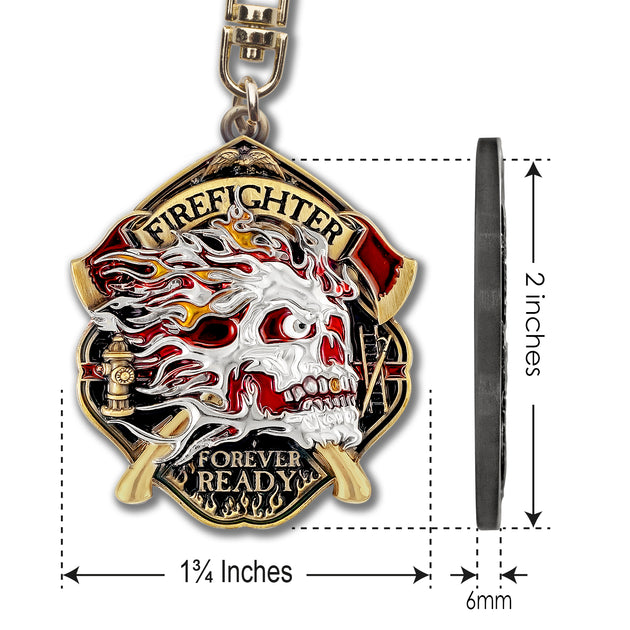 Thin Red Line Fire Fighter Key Chain · FireFighter Skull Key Chain