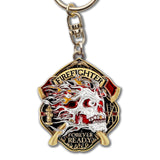 Thin Red Line Fire Fighter Key Chain · FireFighter Skull Key Chain