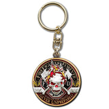 Thin Red Line Fire Fighter Forever Key Chain · FireFighter Skull Keytag