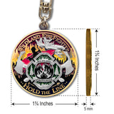 Thin Red Line Fire Fighter Forever Key Chain · FireFighter Skull Keytag