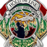 Wildland Fire Fighter Skull Challenge Coin · FireFighter Skull Coin