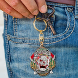 Wildland Fire Fighter Key Chain · Wildland Firefighter Skull Key Chain