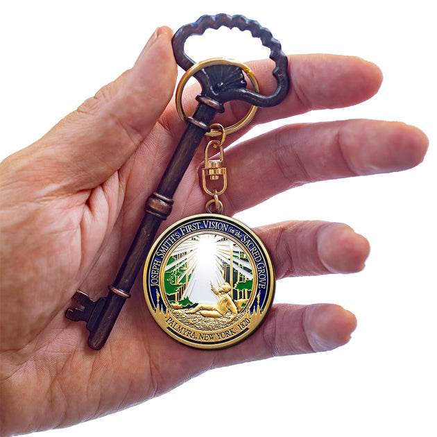 Joseph Smith First Vision Key Chain Medallion - Sacred Grove