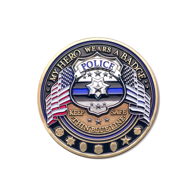 Police Flag Challenge Coin