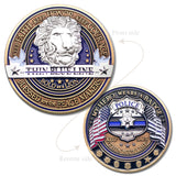 Police Thin Blue Line Logo Coin