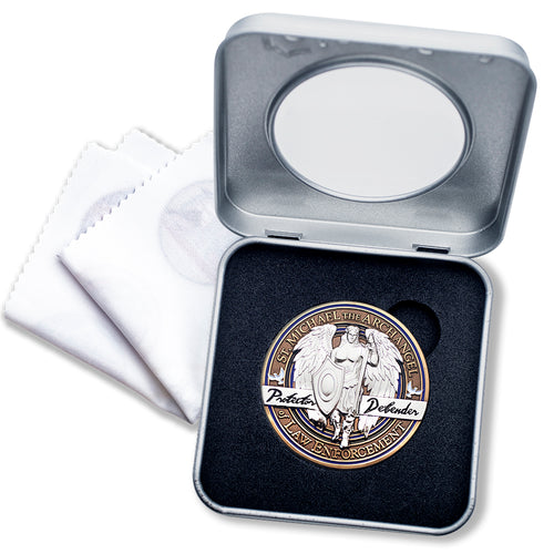 Saint Michael Challenge Coin Gift Box