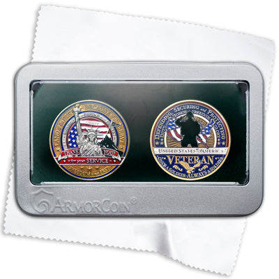 Military Appreciation and Military Veterans Double Coin Set