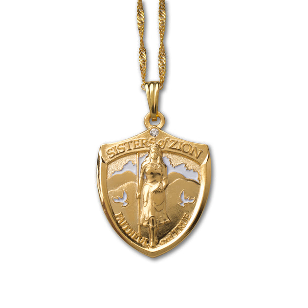 LDS Sister Missionary Necklace Pendant Gift Gold