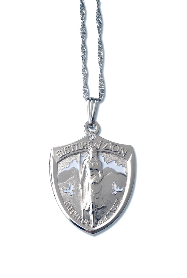 LDS Sister Missionary Pendant Necklace gift Silver
