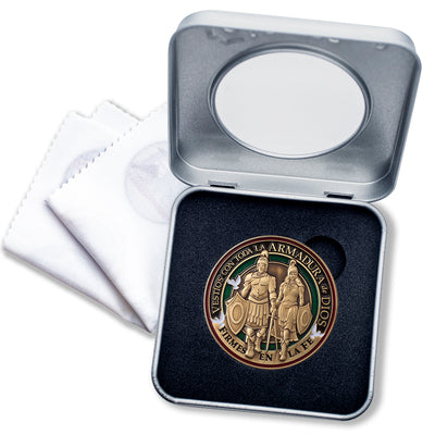 Spanish Armor of God Medallion Gift Box