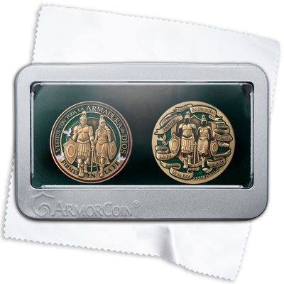 Spanish Armor of God double Medallion gift set