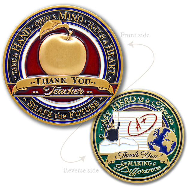 Apple for Teacher gift coin