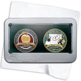 Teacher Apple and Teaching Emblems double coin gift set