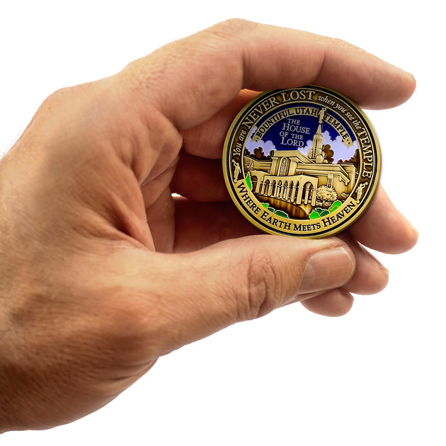 Temple Bountiful Utah LDS Medallions in Deluxe Display Tin Box - 2 coin set with bonus polishing cloth