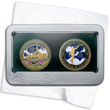 Temple Draper Utah LDS Medallions in Deluxe Display Tin Box - 2 coin set with bonus polishing cloth