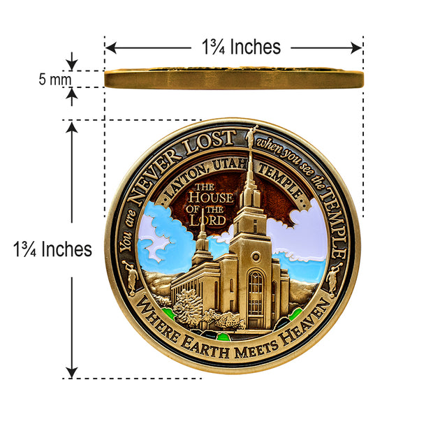 Temple Layton Utah LDS Medallion