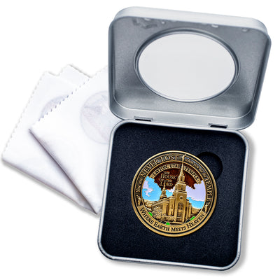 Temple Layton Utah LDS Medallion in Presentation Box with bonus polishing cloth