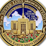 Temple Ogden Utah LDS Medallions in Deluxe Display Tin Box - 2 coin set with bonus polishing cloth