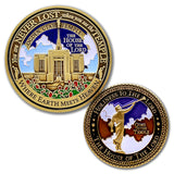 Temple Ogden Utah LDS Medallions in Deluxe Display Tin Box - 2 coin set with bonus polishing cloth