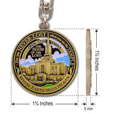 Temple Orem Utah LDS Medallion Gift Key Chain