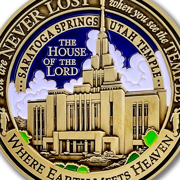 Temple Saratoga Springs Utah LDS Medallion