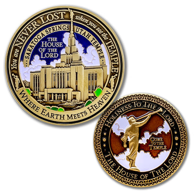 Temple Saratoga Springs Utah LDS Medallion