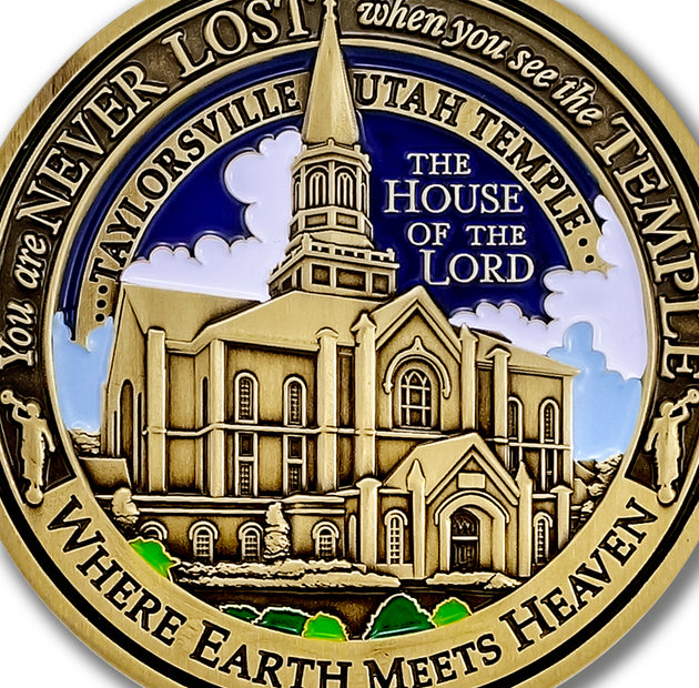 Temple Taylorsville Utah LDS Medallion Gift Key Chain