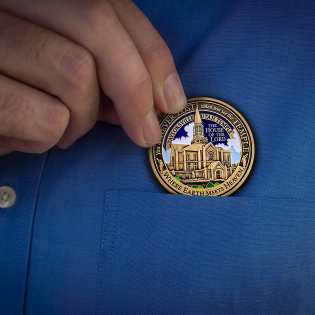Temple Taylorsville Utah LDS Medallion in Presentation Box with bonus polishing cloth