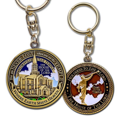 Temple Taylorsville Utah LDS Medallion Gift Key Chain