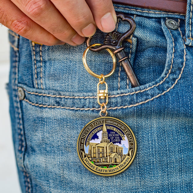 Temple Taylorsville Utah LDS Medallion Gift Key Chain