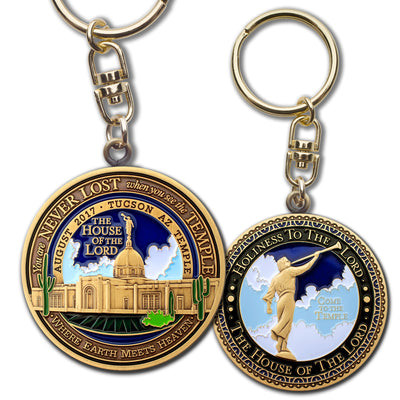 Temple Tucson Arizona LDS Medallion Gift Key Chain