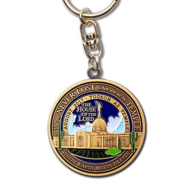 Temple Tucson Arizona LDS Medallion Gift Key Chain