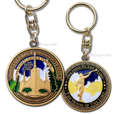 Portland LDS Temple key chain