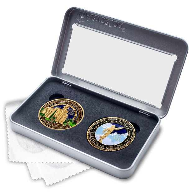 Saint George UT Temple two medallion set