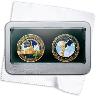 Tucson Arizona LDS Temple double medallion gift set