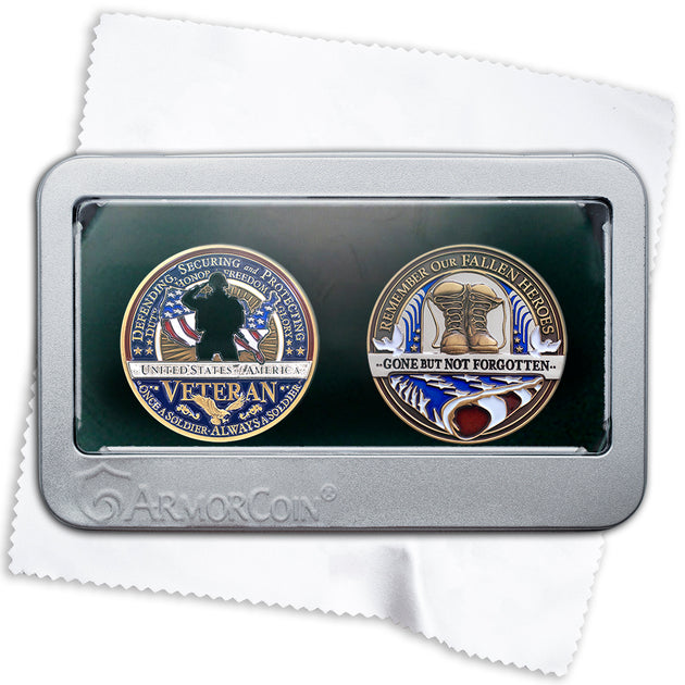 Fallen Hero and Veteran double coin gift set