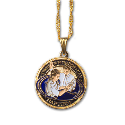 LDS Girls Baptism Pendant Necklace