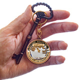Come Follow Me - Feed My Sheep Key Chain - Solid Bronze with Fisherman and Shepherd Design, John 21:17, Matthew 4:19 Key Chain