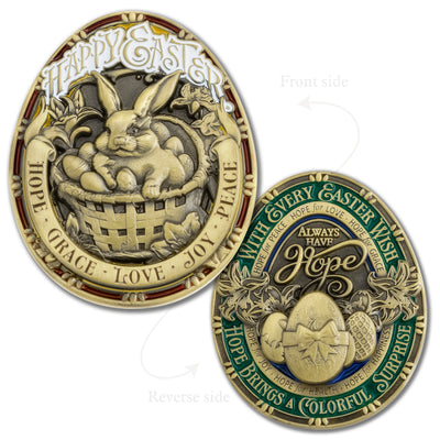 Easter Hope Solid Bronze Challenge Coin - Inspirational Collectible Gift